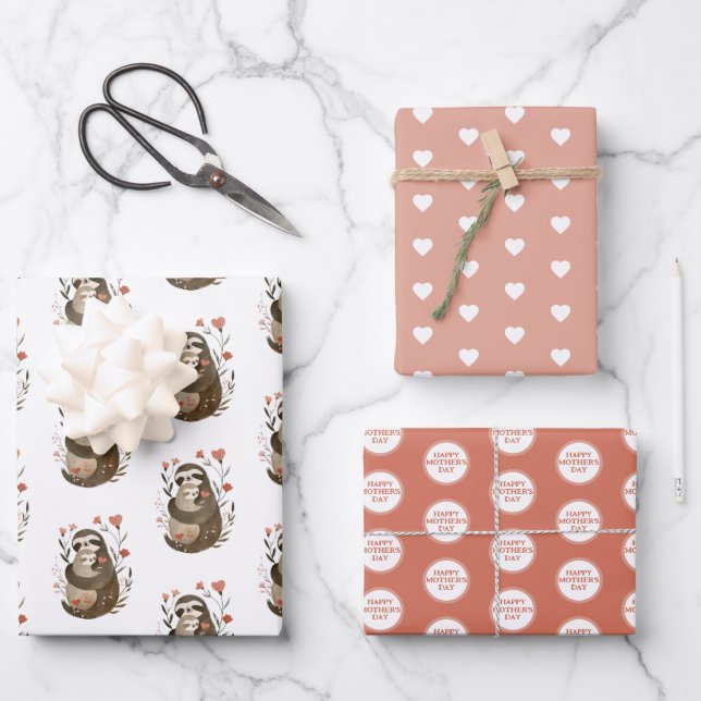 Feuille De Papier Cadeau Illustration de la fleur d'aquarelle Joyeuse fête  (Recto)