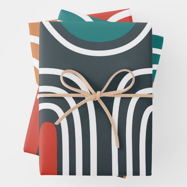 Feuille De Papier Cadeau illustration de ligne arc-en-ciel (En situation)