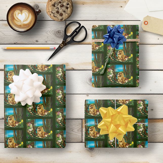 Feuille De Papier Cadeau Imaginaire du roi Charles Spaniel Sprite (Créateur téléchargé)