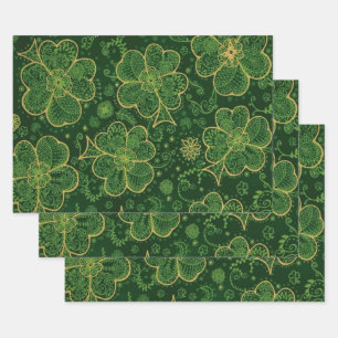 Feuille De Papier Cadeau Imaginaire shamrock 2