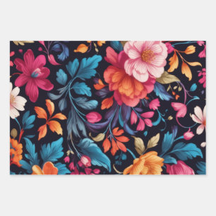 Feuille De Papier Cadeau Impression florale