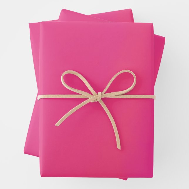 Feuille De Papier Cadeau Impression numérique à balayage rose (En situation)