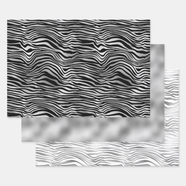 Feuille De Papier Cadeau Impression Zebra (Lot)