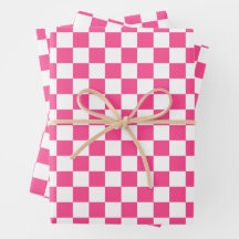 Imprimé à carreaux rose et blanc