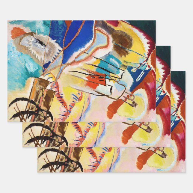 Feuille De Papier Cadeau Improvisation 30 (Canons) de Wassily Kandinsky (Lot)