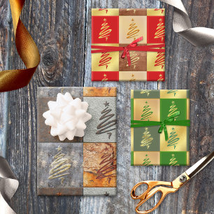 Feuille De Papier Cadeau Industrie moderne Art Abstrait Motif Noël