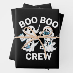 Feuille De Papier Cadeau Infirmière d'Halloween Cadeau Boo Boo Infirmière d