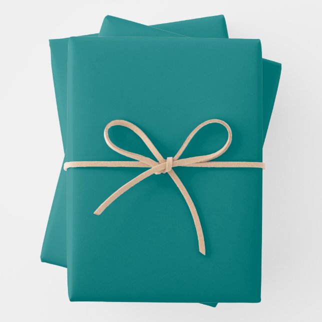Feuille De Papier Cadeau Insensé Turquoise (En situation)