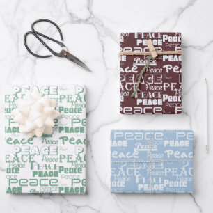 Feuille De Papier Cadeau Inspiration Paix Vert Blanc 