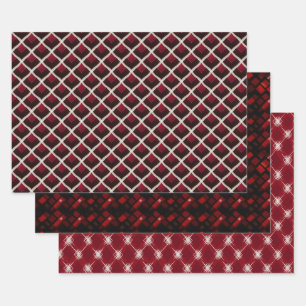 Feuille De Papier Cadeau Jacquard moderne Valentine Motif Set No4