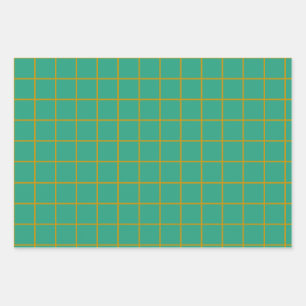 Feuille De Papier Cadeau Jade Green et Gold