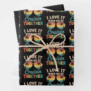 Feuille De Papier Cadeau J'adore quand on fait une croisière ensemble Navir