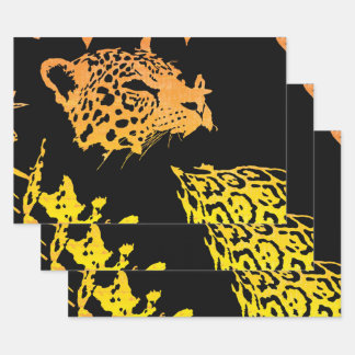 Feuille De Papier Cadeau Jaguar contemporain