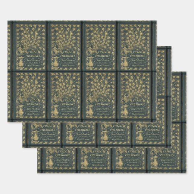 Feuille De Papier Cadeau Jane Austen Fierté et préjugés Couverture du livre (Lot)