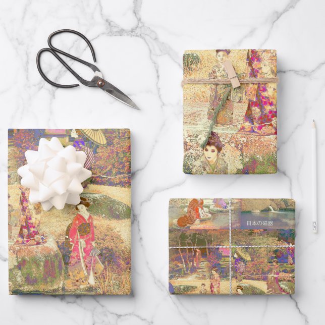 Feuille De Papier Cadeau Japanese Garden II / Washed Edition (Recto)