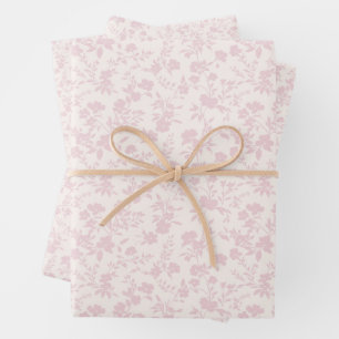 Feuille De Papier Cadeau Jardin Botanique Rose Pâle - Neutre