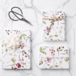 Feuille De Papier Cadeau Jardin de fleurs sauvages blanc floral<br><div class="desc">Papier d'emballage floral blanc élégant de fleurs sauvages.</div>