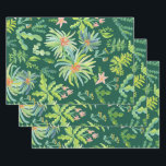 Feuille De Papier Cadeau Jardin Jungle Aquarelle Botanique Floral<br><div class="desc">Motif botanique peint à la main. MERCI DE SOUTENIR LES ARTISTES INDÉPENDANTS ! Toutes les œuvres d'art et conceptions sont créées par moi. J'adore dessiner et peindre ! Merci de faire vos achats chez moi et de soutenir ma créativité ! :) Consultez ma boutique pour de nombreuses autres couleurs et...</div>