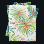 Feuille De Papier Cadeau Jardin Jungle Aquarelle Botanique Floral<br><div class="desc">Motif botanique peint à la main. MERCI DE SOUTENIR LES ARTISTES INDÉPENDANTS ! Toutes les œuvres d'art et conceptions sont créées par moi. J'adore dessiner et peindre ! Merci de faire vos achats chez moi et de soutenir ma créativité ! :) Consultez ma boutique pour de nombreuses autres couleurs et...</div>