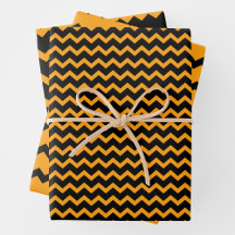 Jaune et noir chevron zigzag ludique et audacieux