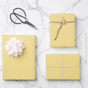 Feuille De Papier Cadeau Jaune pastel banane pâle couleur printemps été