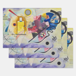 Feuille De Papier Cadeau Jaune, Rouge, Bleu de Wassily Kandinsky