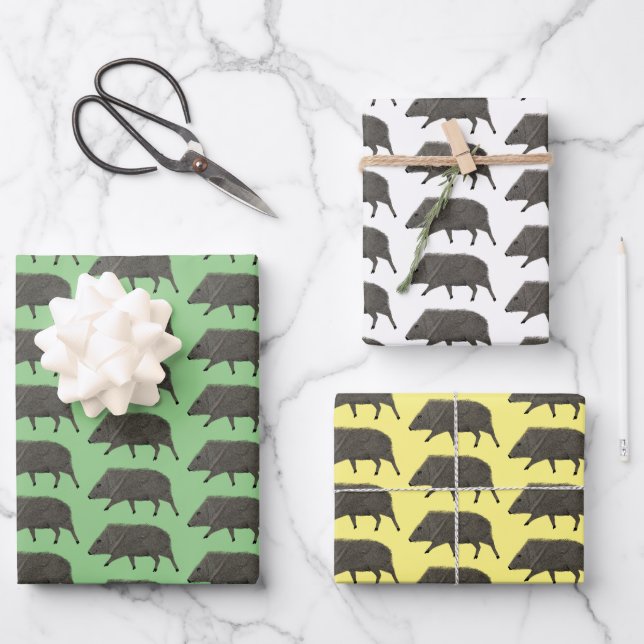 Feuille De Papier Cadeau Javelina Desert Animaux Cadeau Motif unique (Recto)