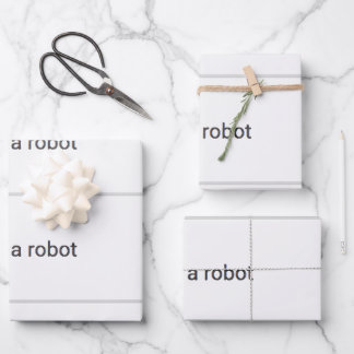 Feuille De Papier Cadeau Je ne suis pas un robot