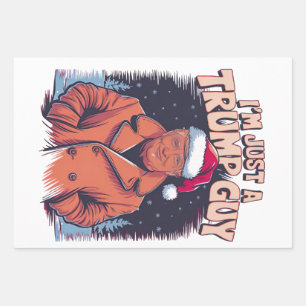 Feuille De Papier Cadeau Je ne suis qu'un Trump Guy Chill Mème Trump T-Shir