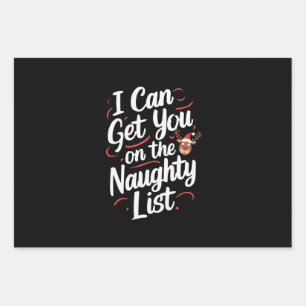Feuille De Papier Cadeau Je peux vous mettre sur la liste des vilains Noël 