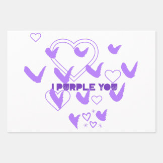 Feuille De Papier Cadeau  Je Vous Purple