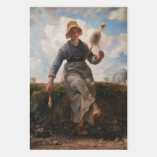 Feuille De Papier Cadeau Jean-Francois Millet - La fillette