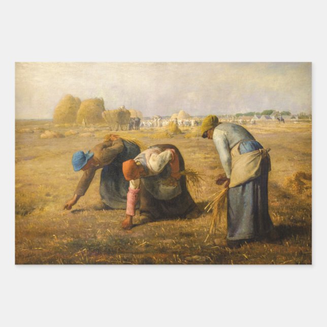 Feuille De Papier Cadeau Jean-François Millet - Les Gleaners (Devant)