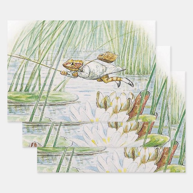 Feuille De Papier Cadeau Jeremy Fisher fait un grand bond en avant par Beat (Lot)