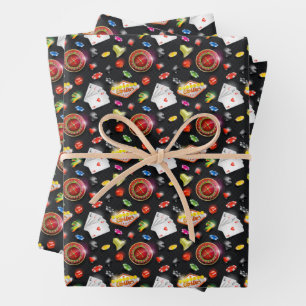 Feuille De Papier Cadeau Jetons de poker Cartes Roulette de jeu de dés