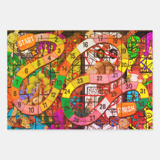 Feuille De Papier Cadeau Jeu de plateau