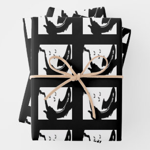 Feuille De Papier Cadeau Jeu de saxophone surréaliste