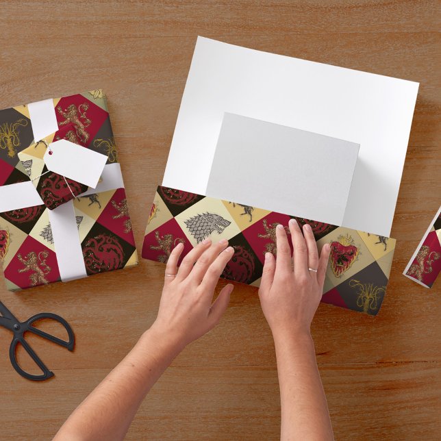 Feuille De Papier Cadeau Jeu de Trones Motif sigil (Créateur téléchargé)