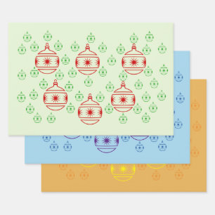 Feuille De Papier Cadeau Jeu d'enveloppes de cadeaux - Arborescence des orn