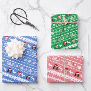 Feuille De Papier Cadeau Joe Biden et Kamala Harris Noël