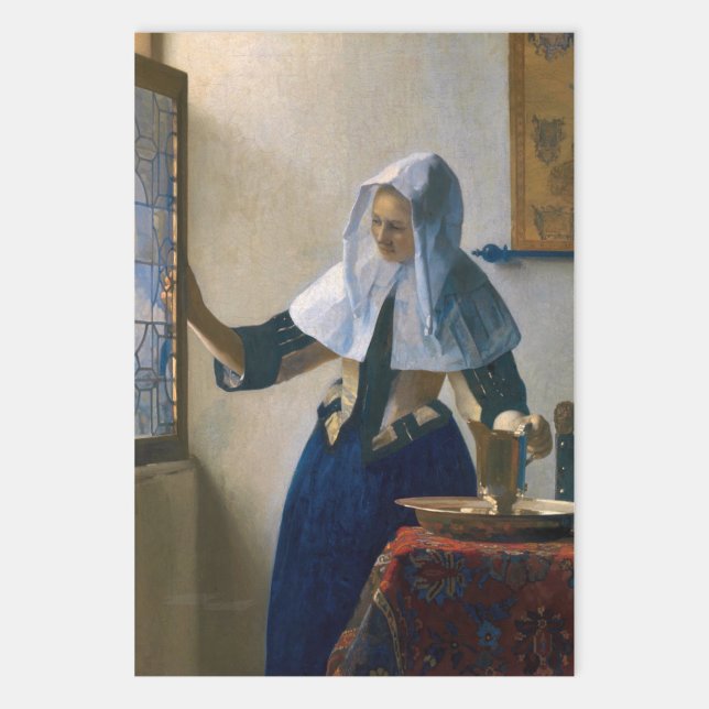 Feuille De Papier Cadeau Johannes Vermeer - Femme avec un lanceur d'eau (Créateur téléchargé)