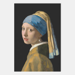 Feuille De Papier Cadeau Johannes Vermeer - Fille avec une oreille perle