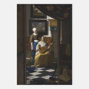 Feuille De Papier Cadeau Johannes Vermeer - La lettre d'amour