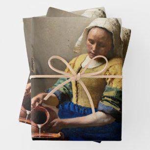 Feuille De Papier Cadeau Johannes Vermeer - La Milkmaid