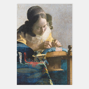 Feuille De Papier Cadeau Johannes Vermeer - Le Lacemaker