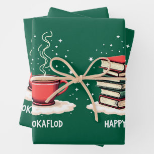 Feuille De Papier Cadeau Jolabokaflod - Inondation de livres en Islande