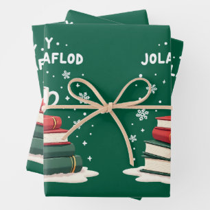 Feuille De Papier Cadeau Jolabokaflod - Inondation de livres en Islande