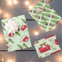 Joli Chat dans une Boîte Ici pour les Boîtes Noël
