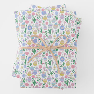 Feuille De Papier Cadeau Joli enveloppement cadeau de Pâques