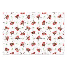 Joli Festif Rouge Kasky Reindeer de Noël